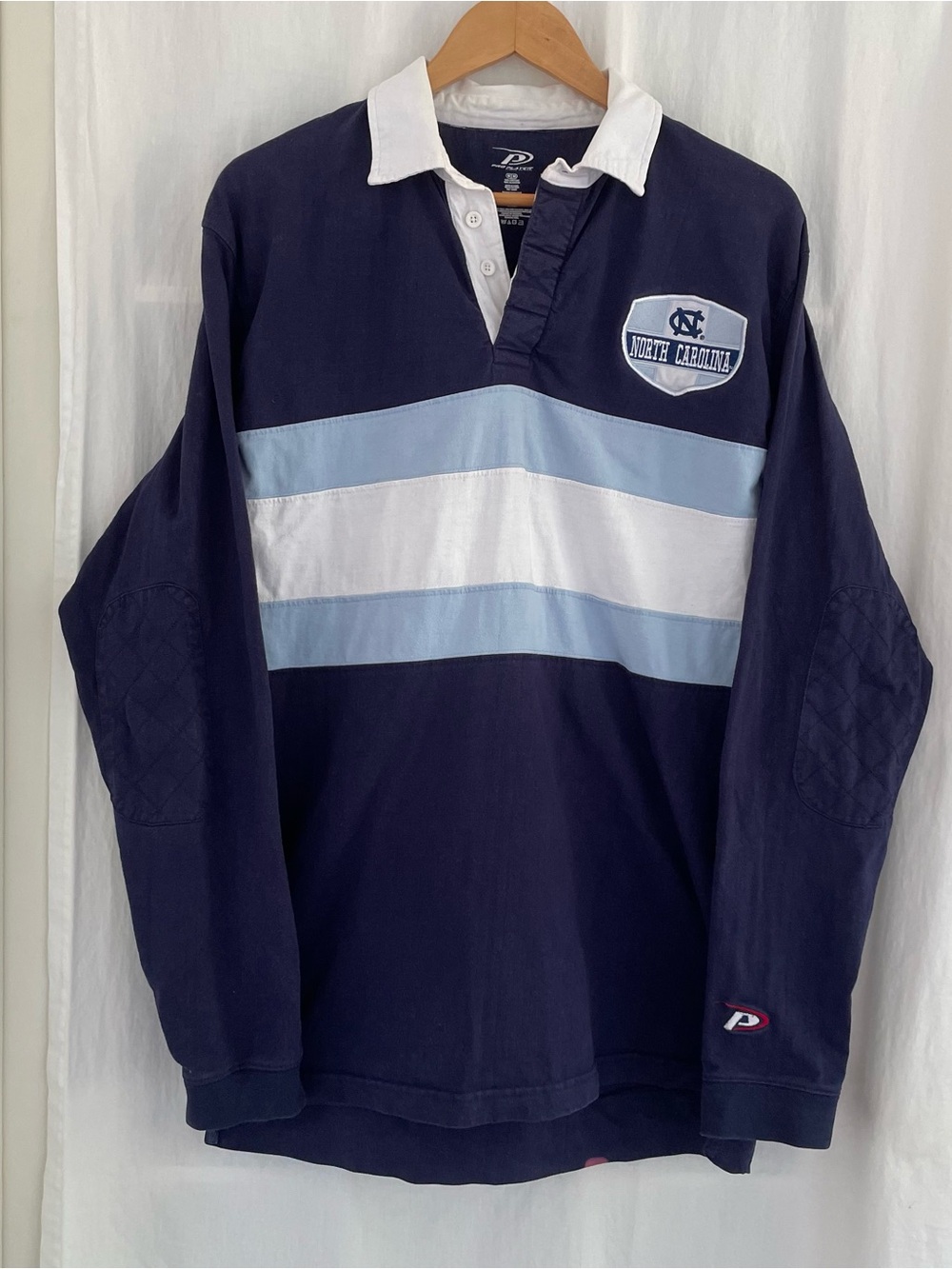 Pro Player Navy, Light Blue & White Long-Sleeve Rugby Shirt